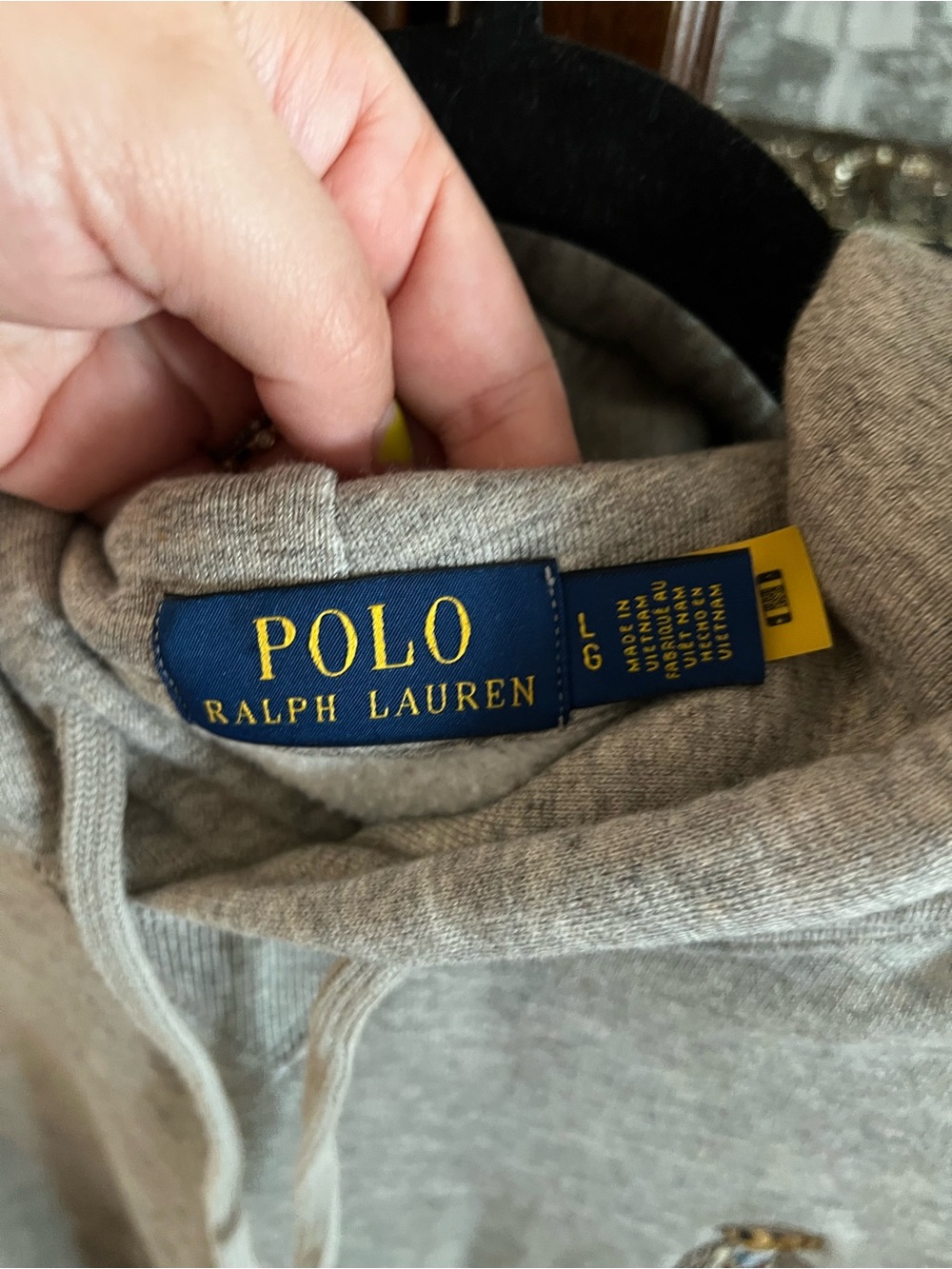 Ralph Lauren Light Gray Polo Bear Hoodie - Picture 2 of 5